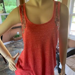 coral tank top